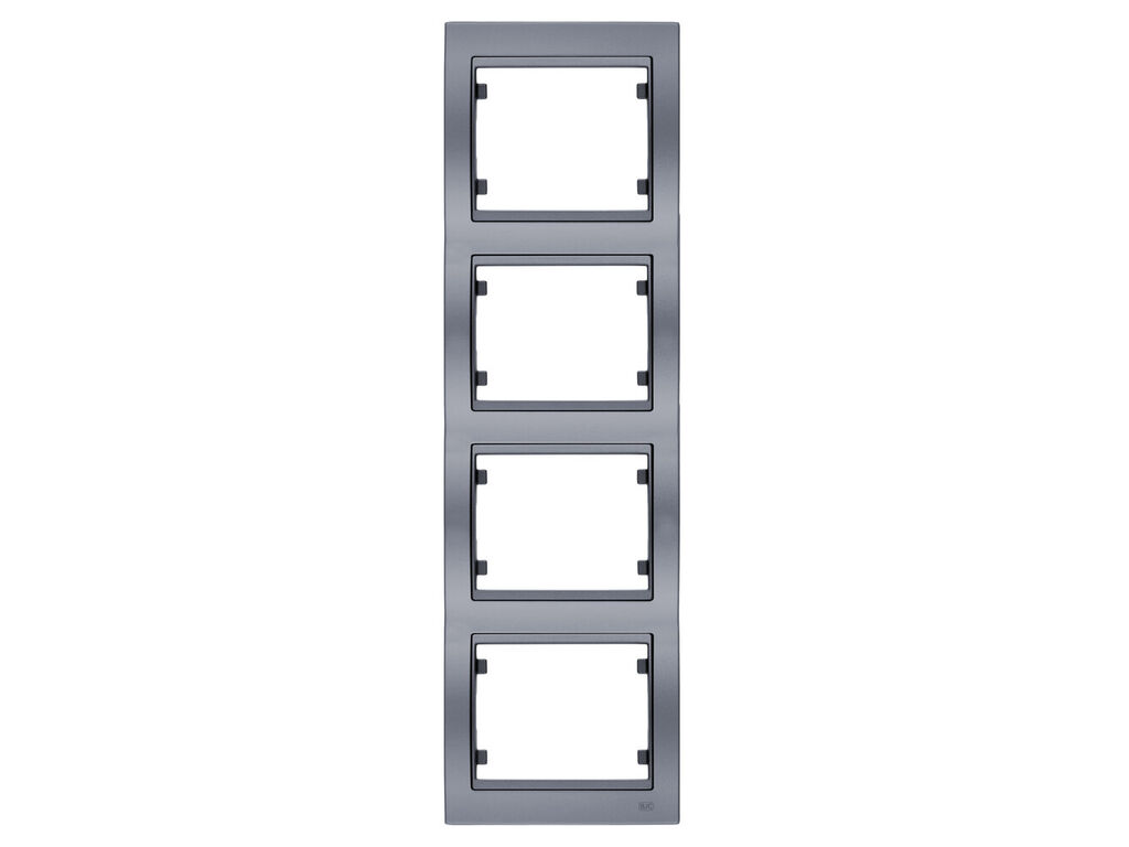 Mega, marco de 4 elementos vertical, alumino prusia
