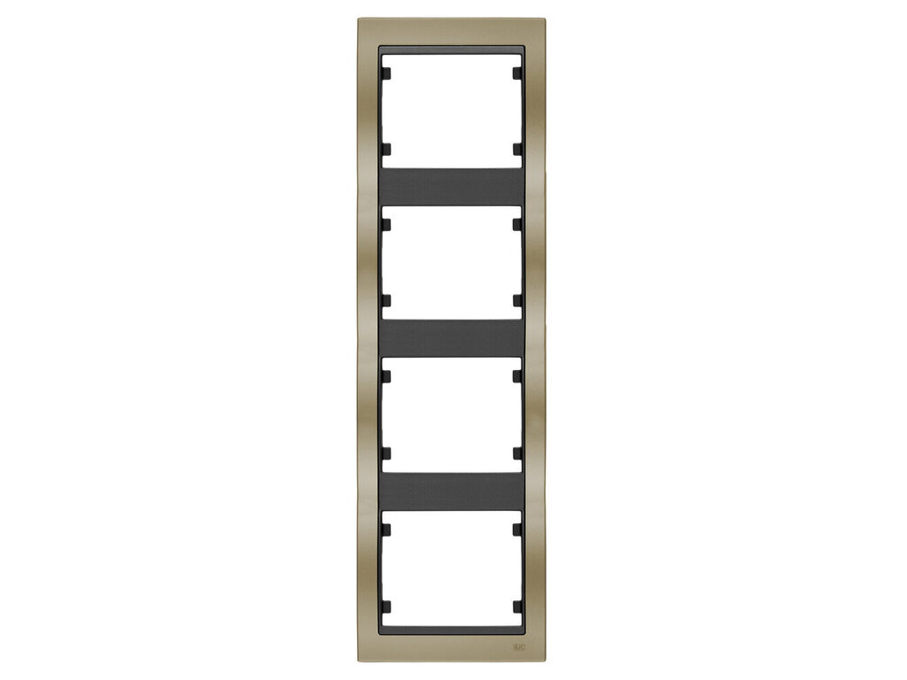 Mega, marco de 4 elementos vertical, bronce niebla cosso