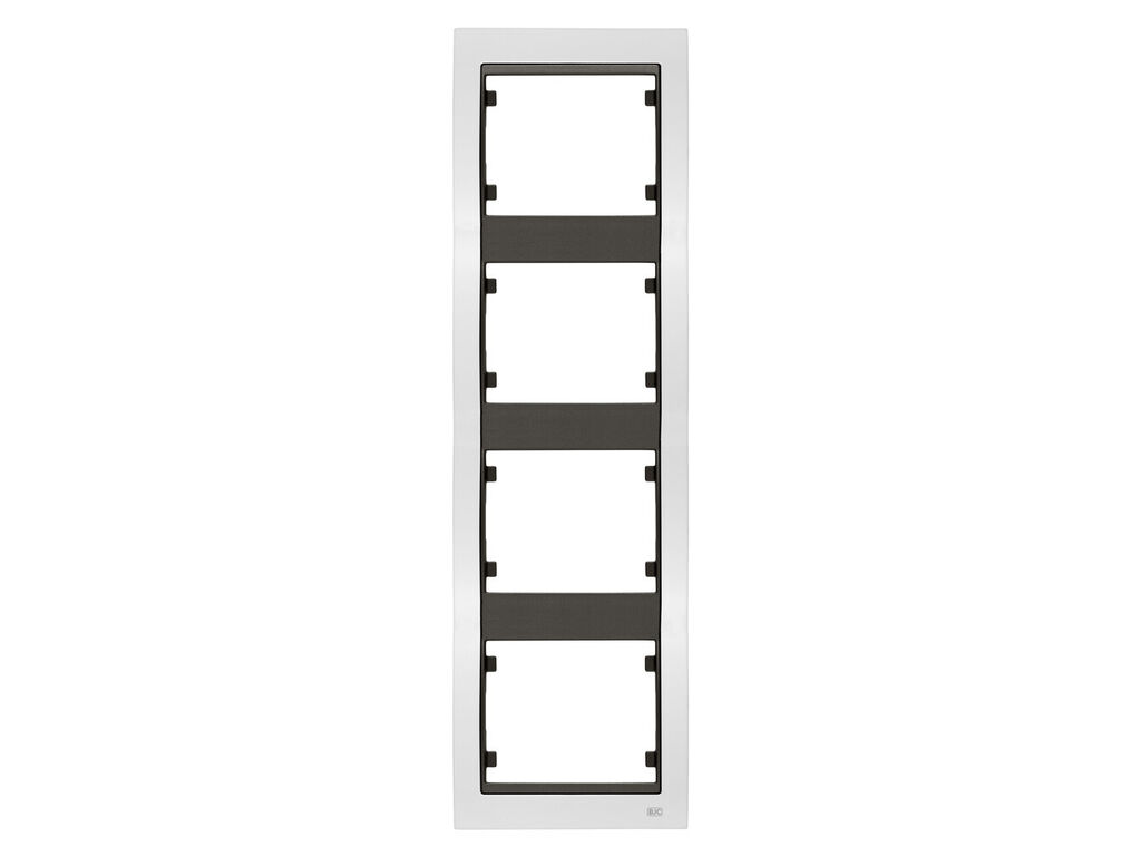 Mega, marco de 4 elementos vertical, blanco perla mabe cosso