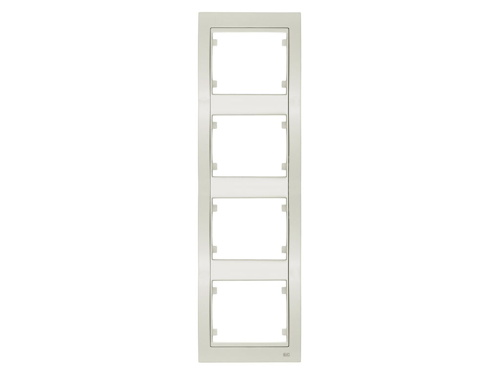 Mega, marco de 4 elementos vertical, blanco satin
