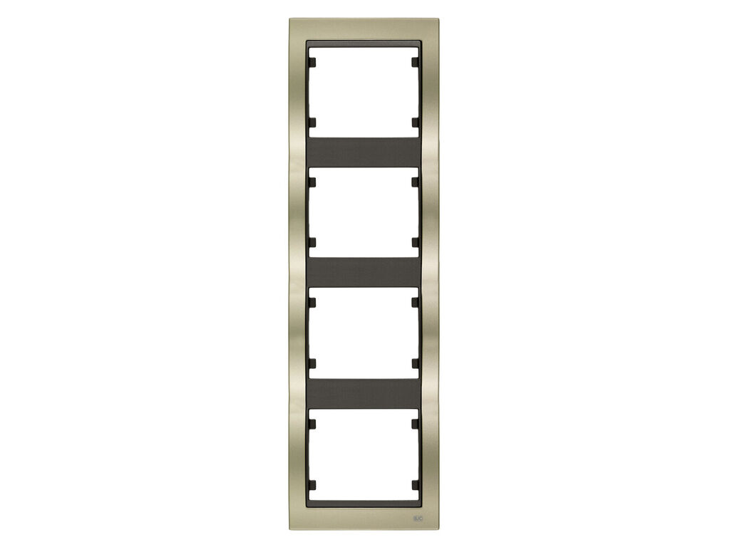 Mega, marco de 4 elementos vertical, dorado malta cosso