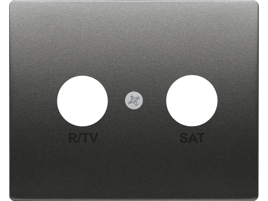 Mega, tapa toma r/tv-sat, antracita cosso