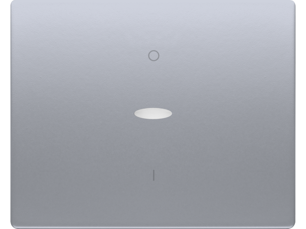 Mega, tecla interruptor bipolar, con señalizador, alumino prusia