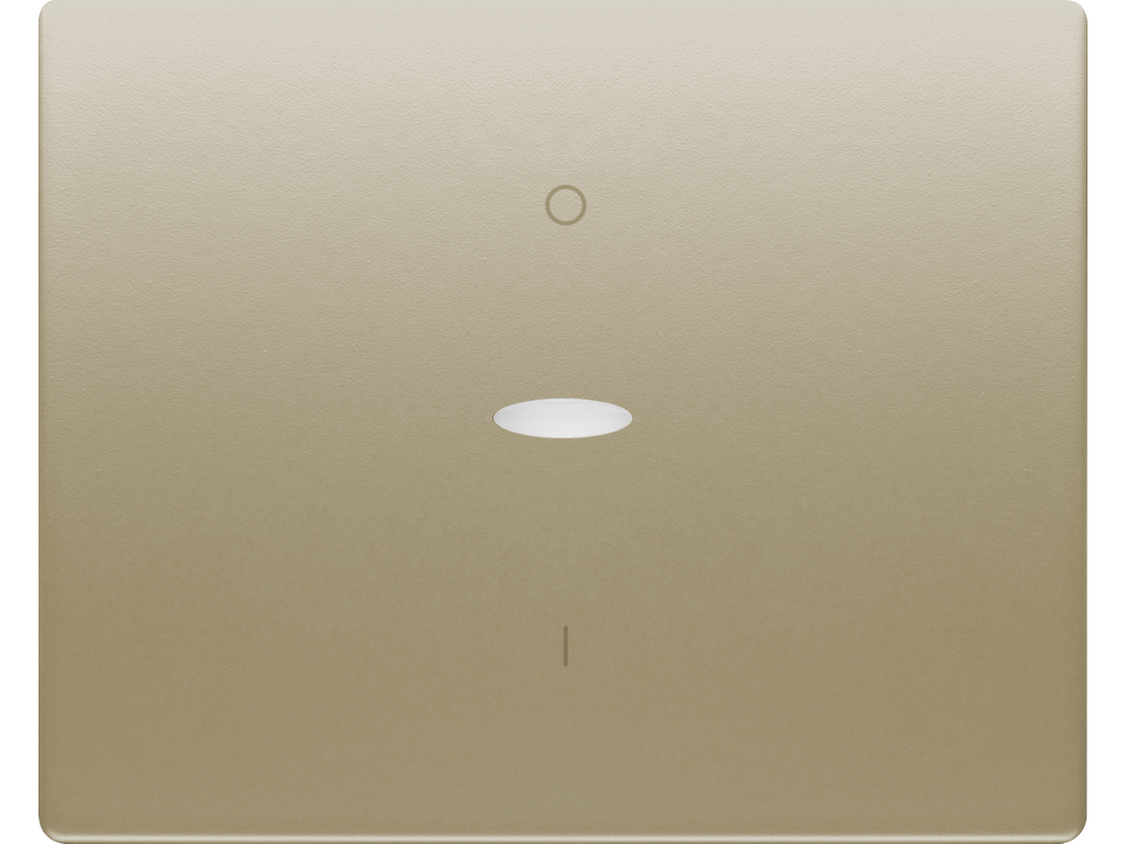 Mega, tecla interruptor bipolar, con señalizador, bronce niebla