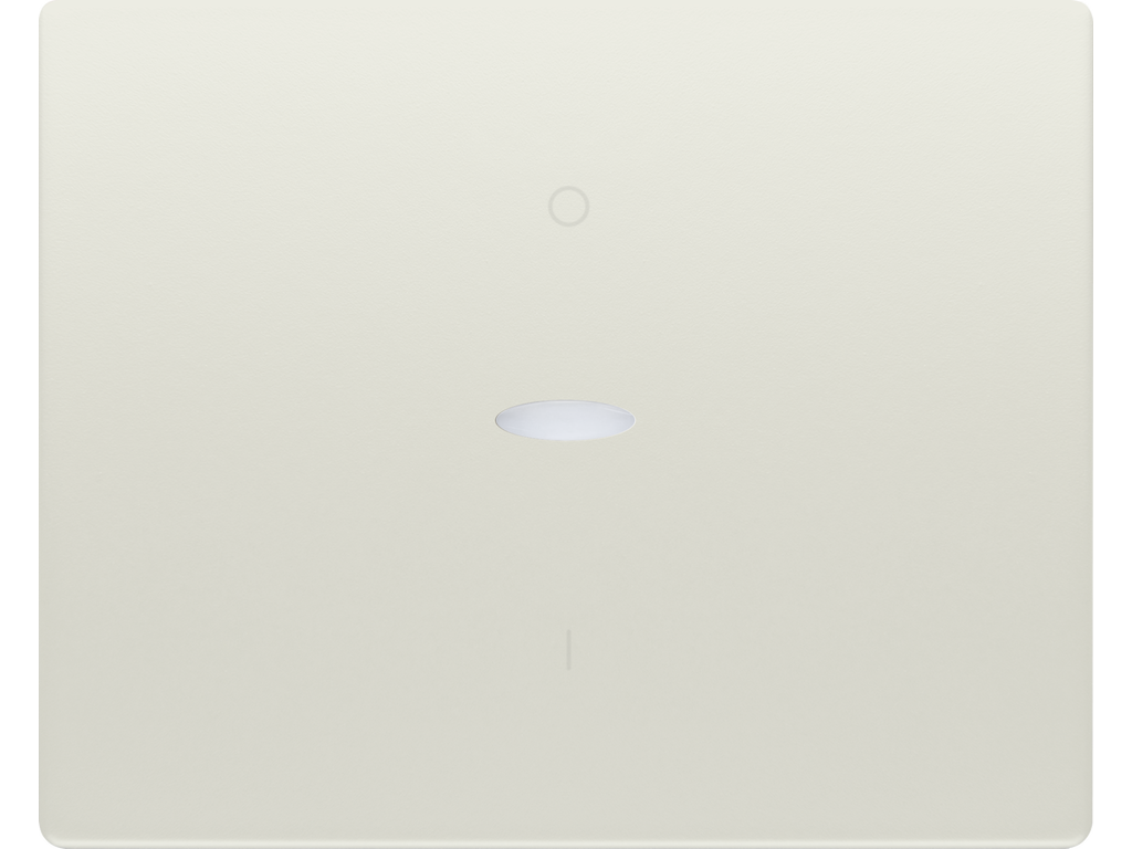 Mega, tecla interruptor bipolar, con señalizador, blanco satin