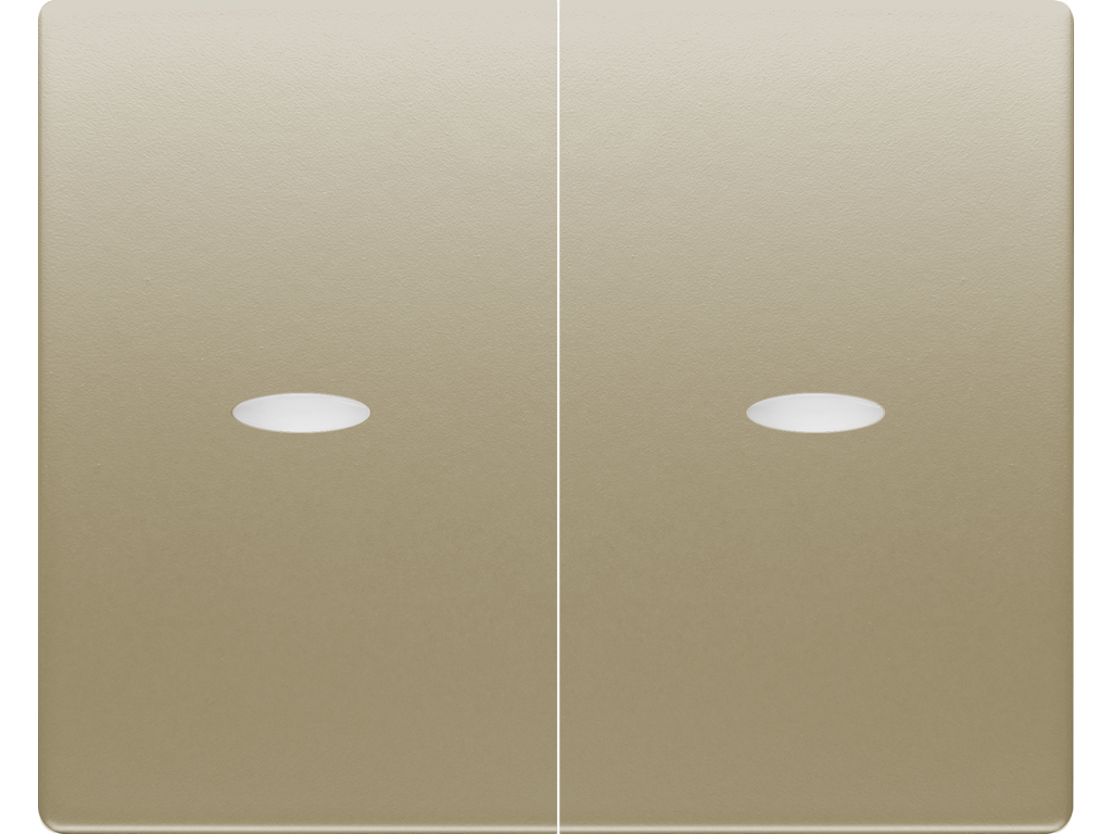 Mega, juego teclas doble interruptor /doble conmutador, con señalizador, bronce niebla