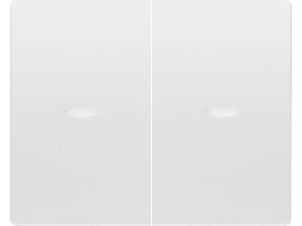 Mega, juego teclas doble interruptor /doble conmutador, con señalizador, blanco perla mabe