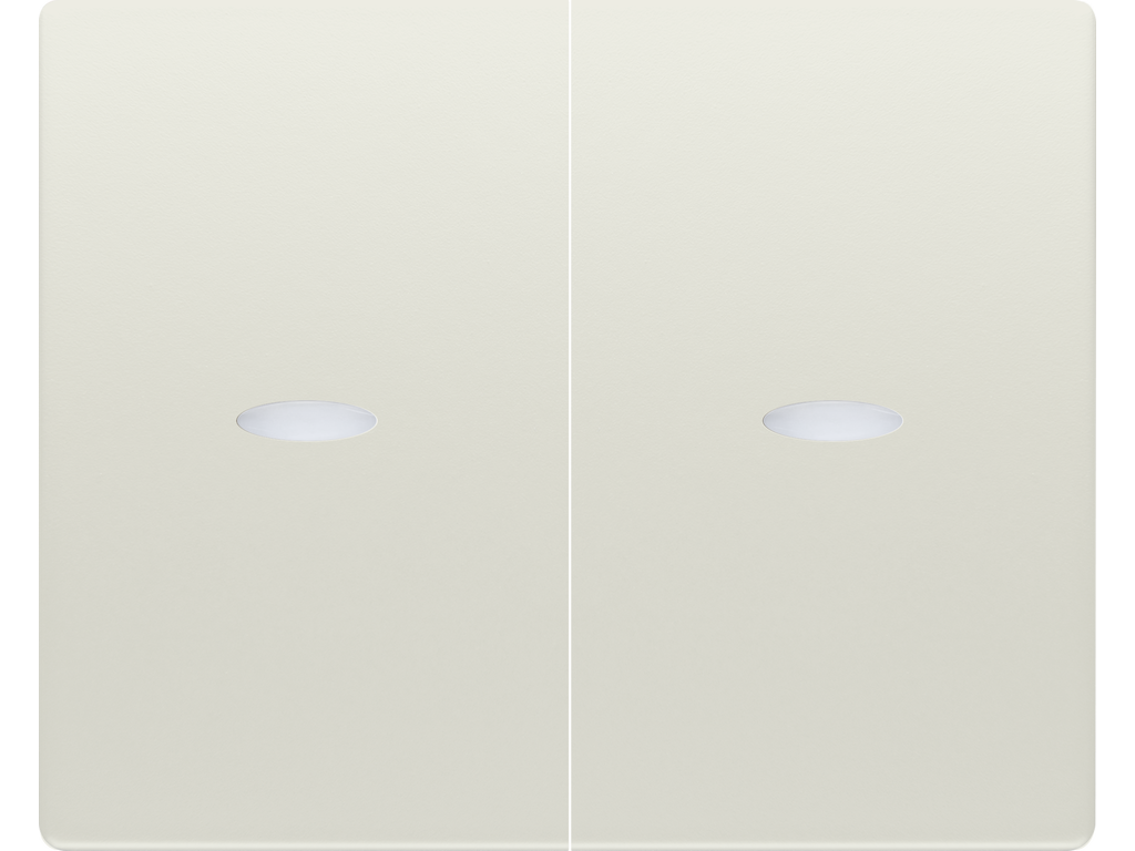 Mega, juego teclas doble interruptor /doble conmutador, con señalizador, blanco satin