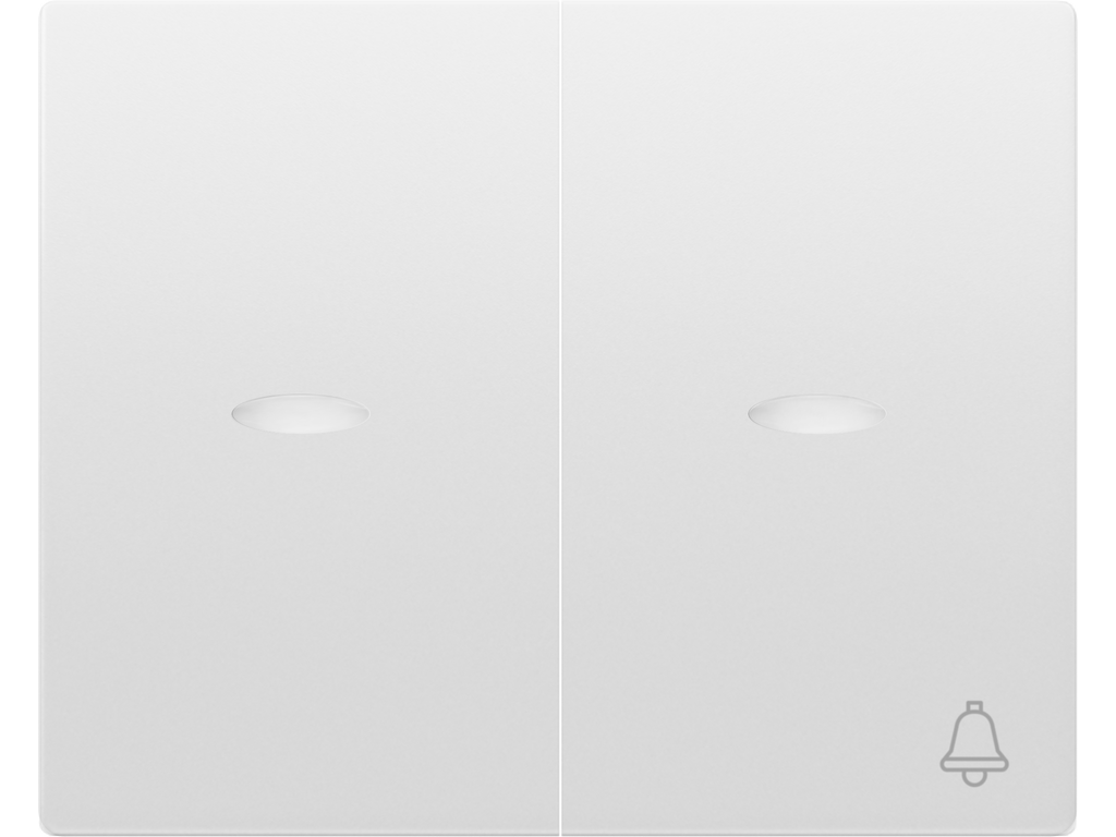 Mega, juego teclas conmutador-pulsador, con señalizador, blanco perla mabe