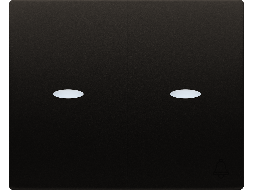 Mega, juego teclas conmutador-pulsador, con señalizador, marron samoa