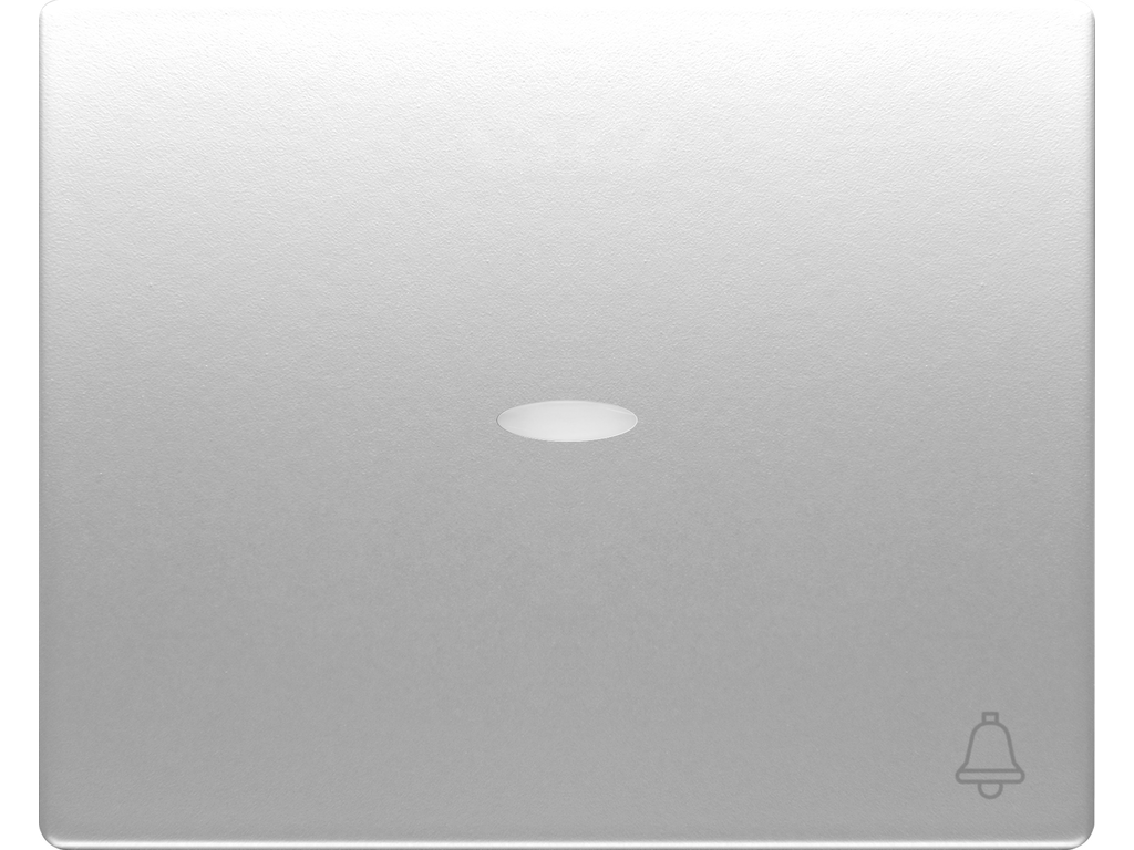 Mega, tecla pulsador timbre, con señalizador, aluminio fusion