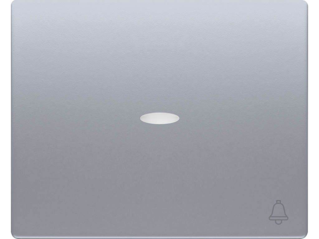 Mega, tecla pulsador timbre, con señalizador, alumino prusia