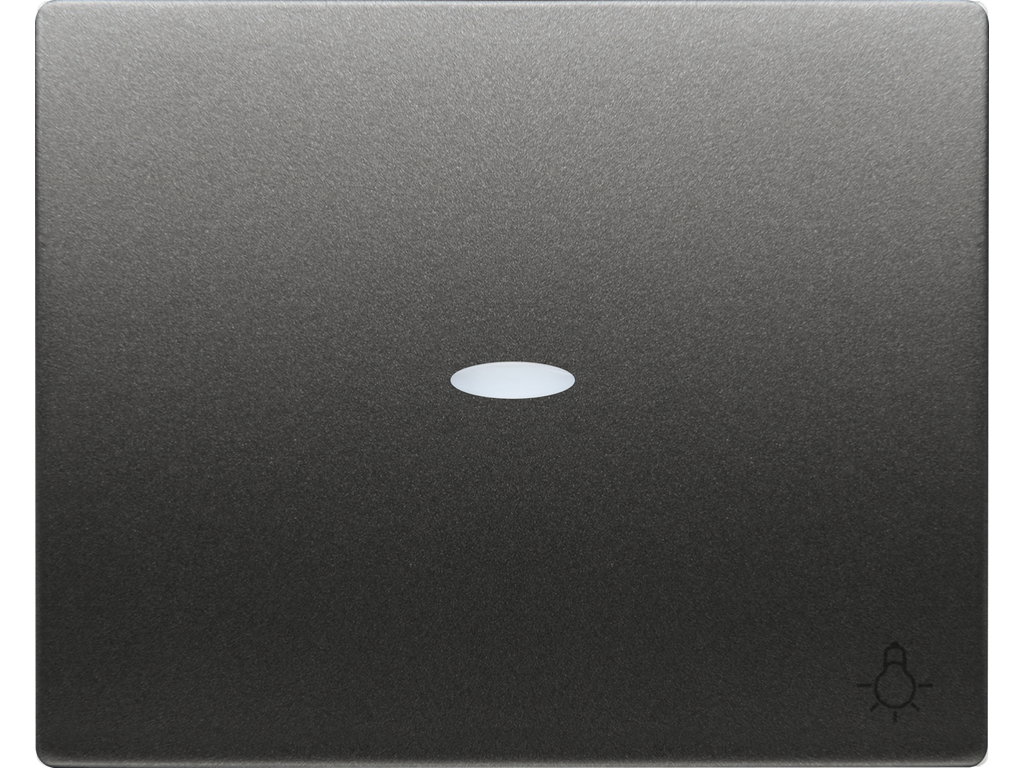 Mega, tecla pulsador luz, con señalizador, antracita cosso