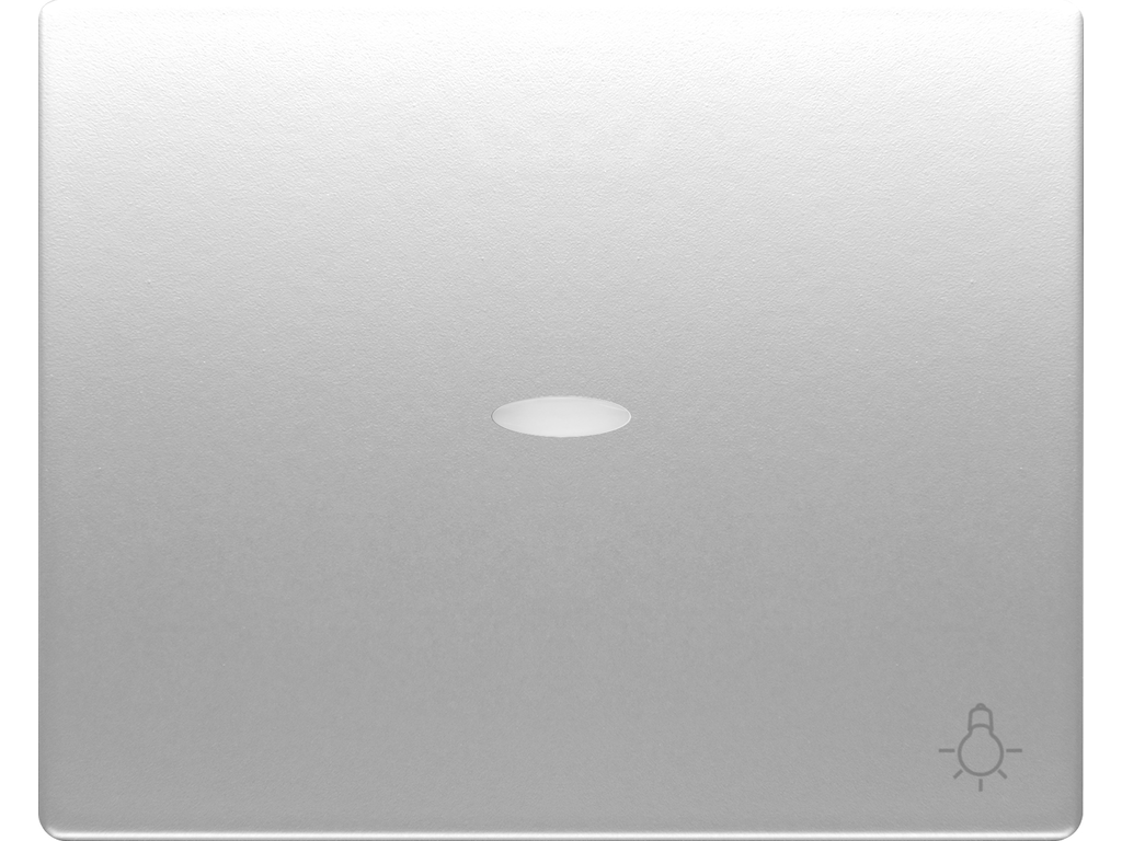 Mega, tecla pulsador luz con señalizador, aluminio fusion