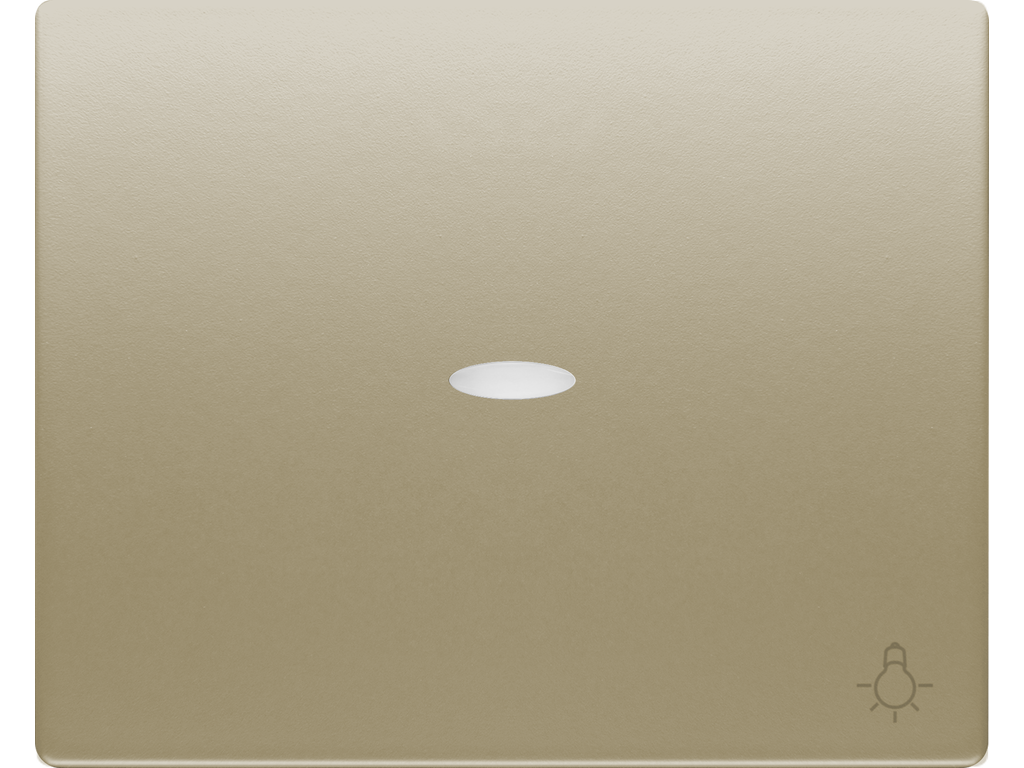 Mega, tecla pulsador luz, con señalizador, bronce niebla