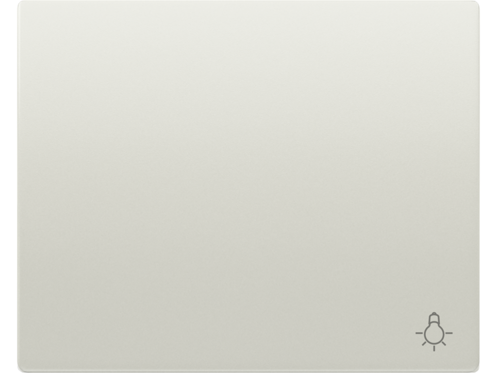 Mega, tecla pulsador luz blanco satin