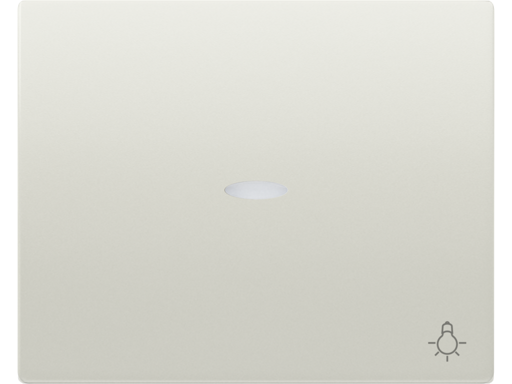 Mega, tecla pulsador luz, con señalizador, blanco satin