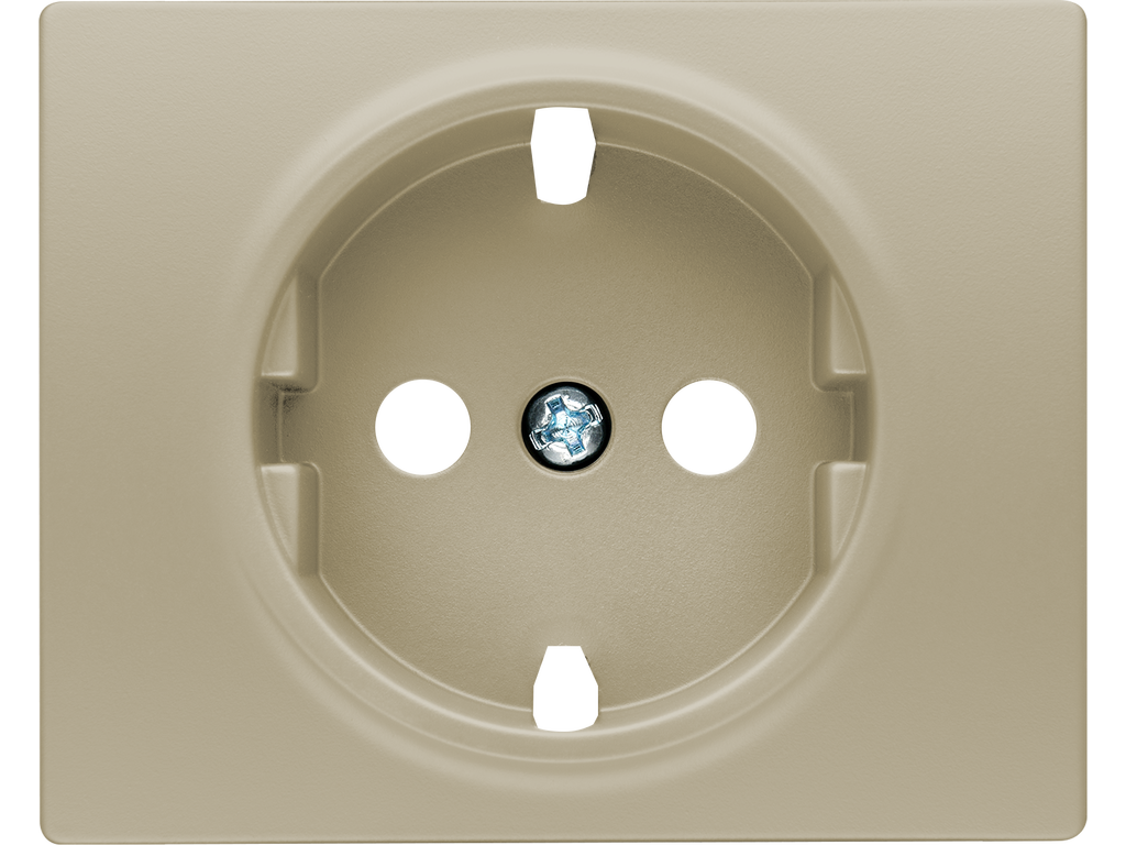 Mega, tapa base enchufe seguridad bronce niebla