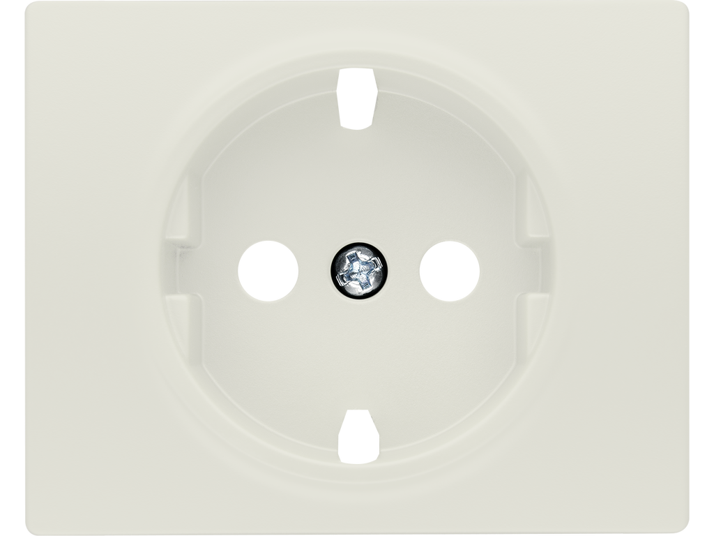 Mega, tapa base enchufe seguridad blanco satin