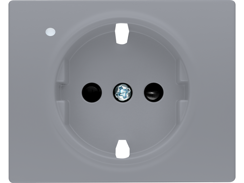 Mega, tapa proteccion de seguridad, difusor, schuko delta, alumino prusia