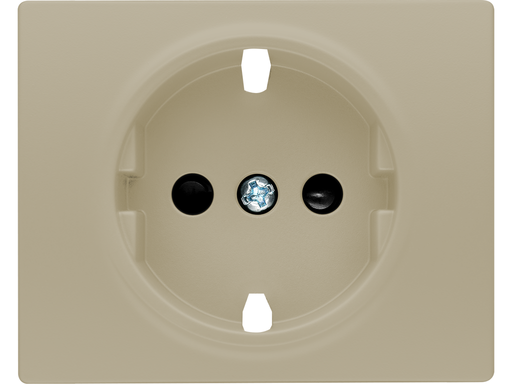 Mega, tapa proteccion de seguridad, para schuko delta bronce niebla