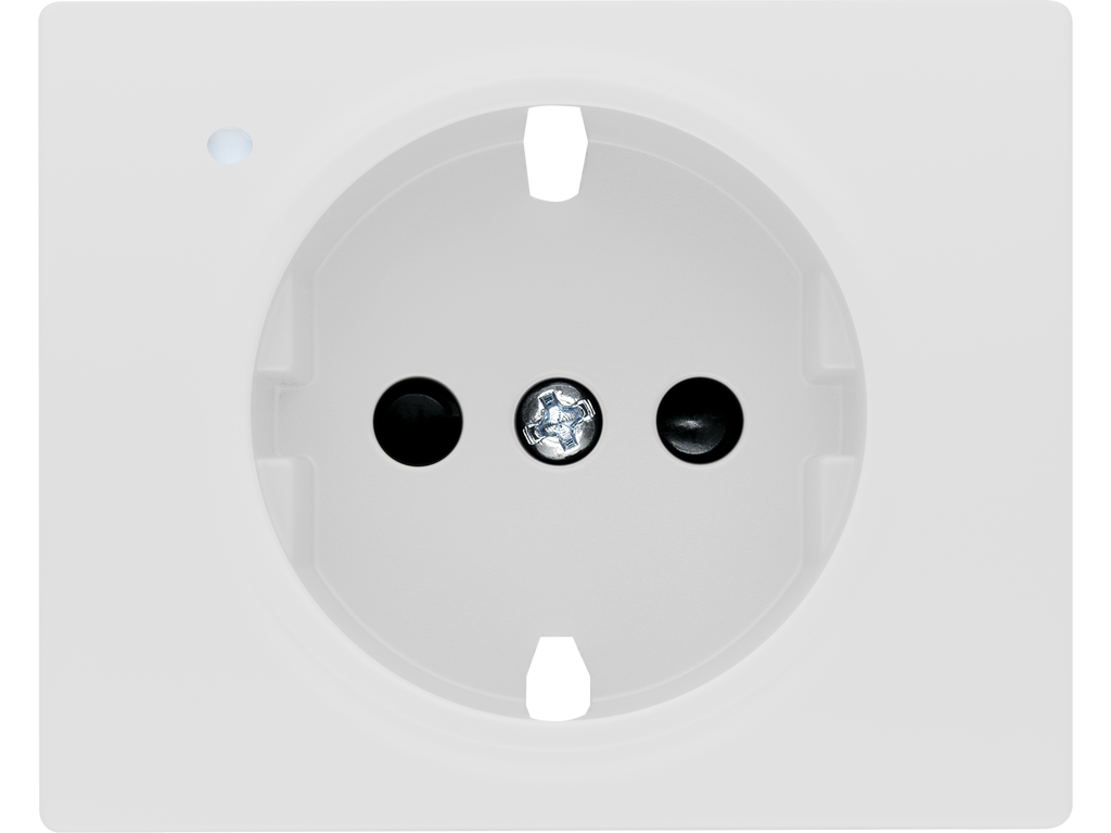 Mega, tapa proteccion de seguridad, difusor, schuko delta, blanco perla mabe
