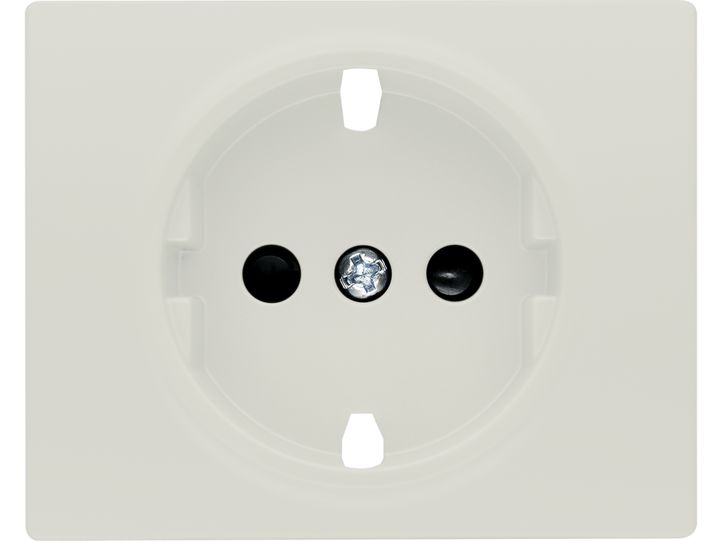 Mega, tapa proteccion de seguridad, para schuko delta blanco satin