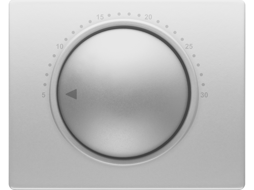 Mega, tapa termostato electrico ambiente aluminio fusion