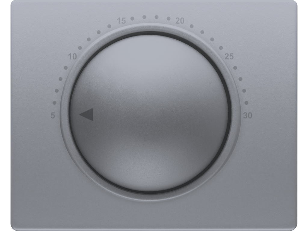 Mega, tapa termostato electrico ambiente alumino prusia