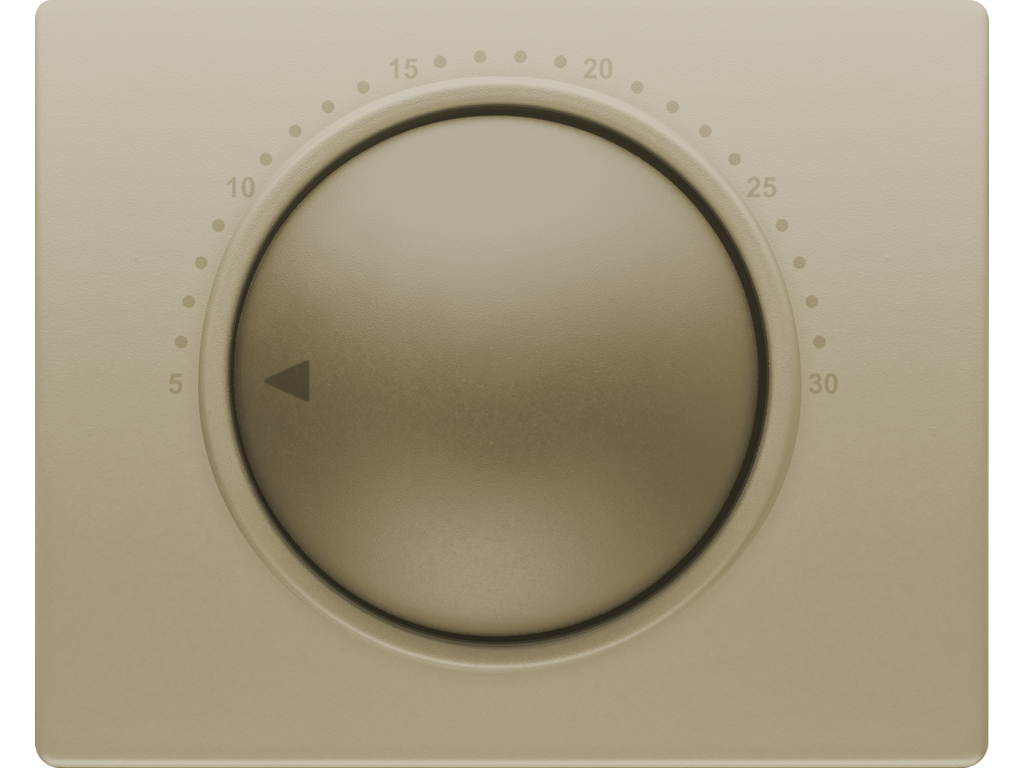 Mega, tapa termostato electrico ambiente bronce niebla