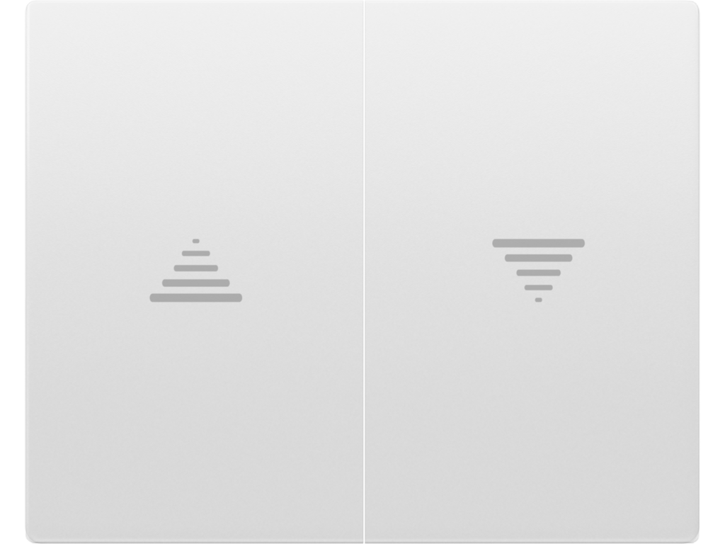 Mega, juego teclas pulsador-interruptor persiana blanco perla mabe