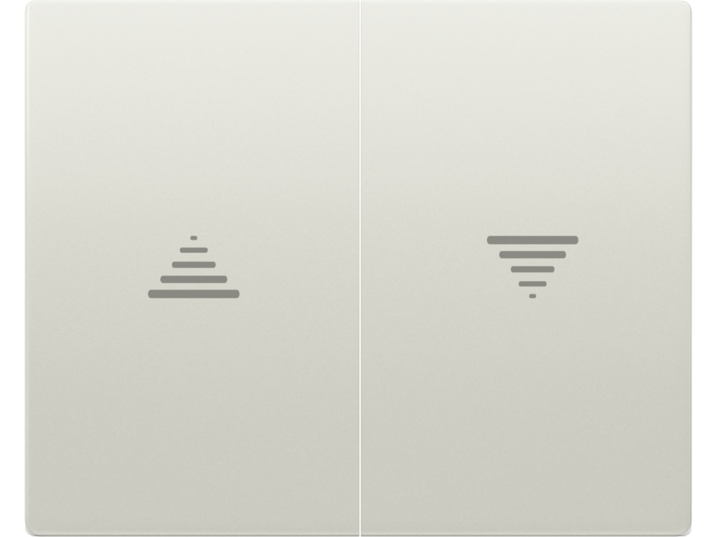 Mega, juego teclas pulsador-interruptor persiana blanco satin