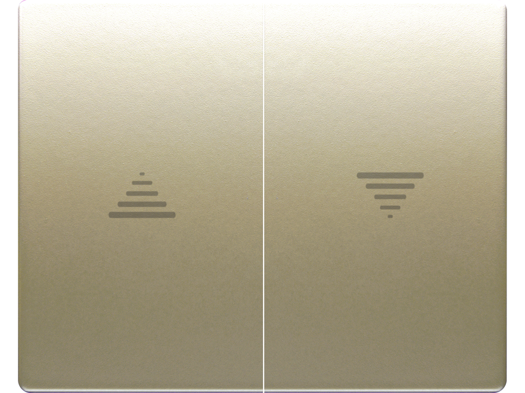 Mega, juego teclas pulsador-interruptor persiana dorado malta