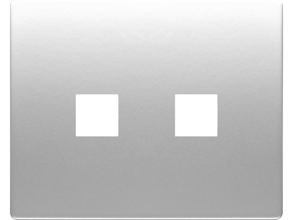 Mega, tapa para toma rca estereo aluminio fusion