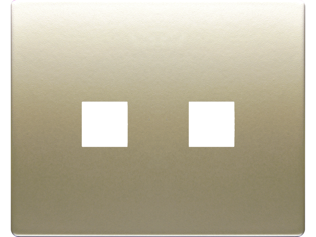 Mega, tapa para toma rca estereo dorado malta