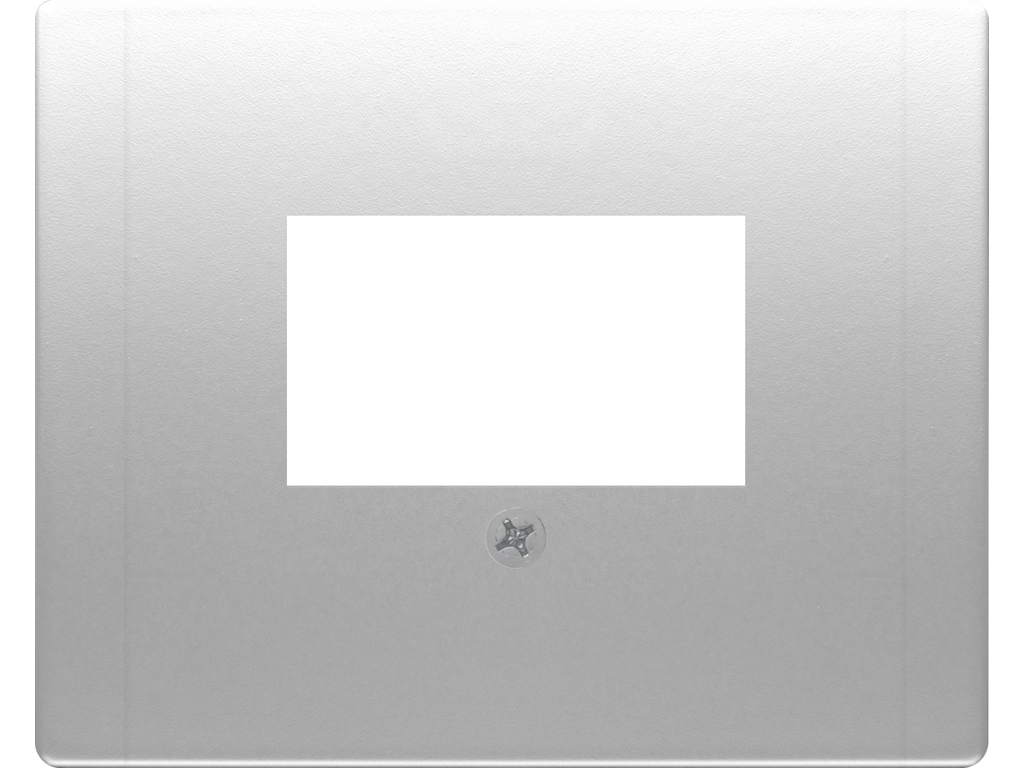 Mega, tapa conectores multimedia, aluminio fusion