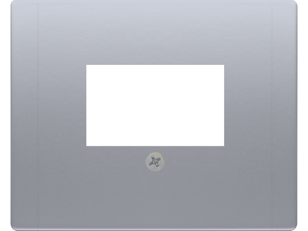 Mega, tapa conectores multimedia, alumino prusia