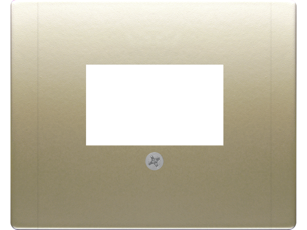 Mega, tapa conectores multimedia, dorado malta