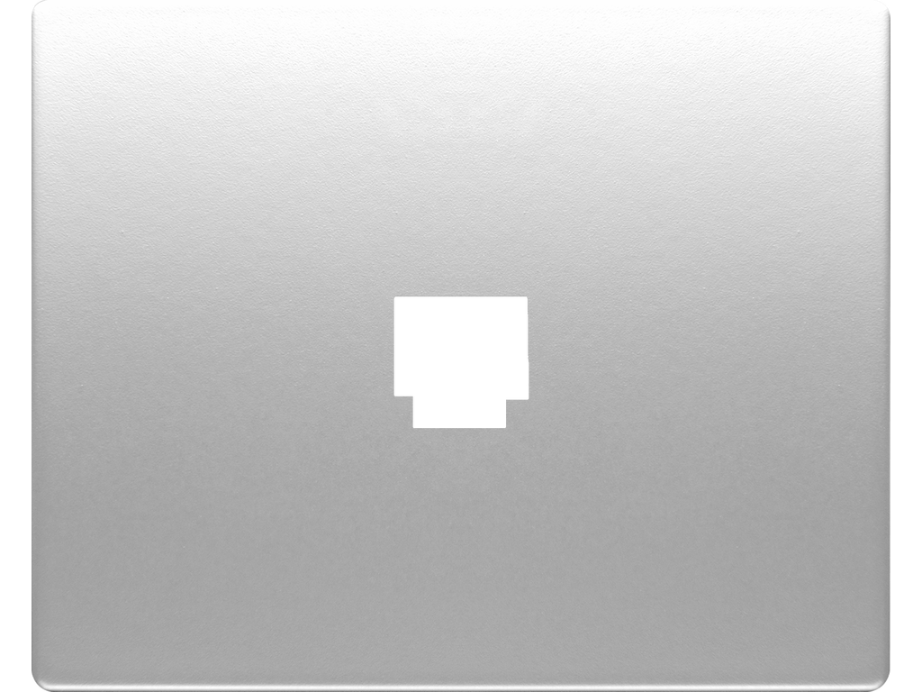 Mega, tapa toma telefono (8 vias rj-45) aluminio fusion