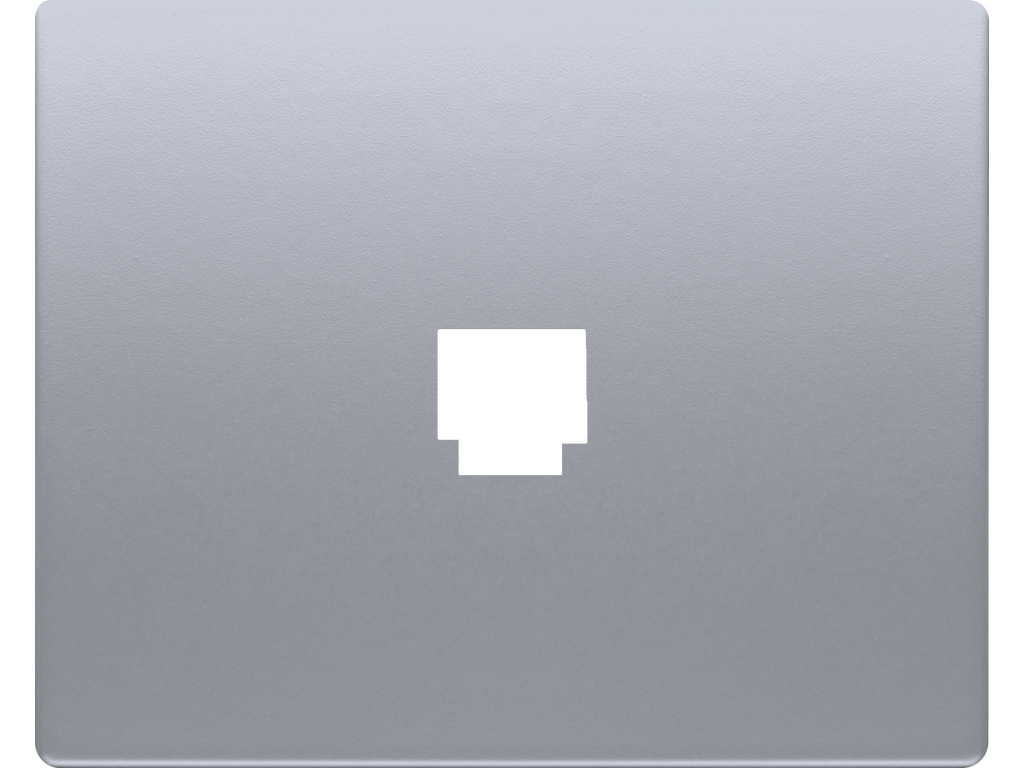 Mega, tapa toma telefono (8 vias rj-45) alumino prusia