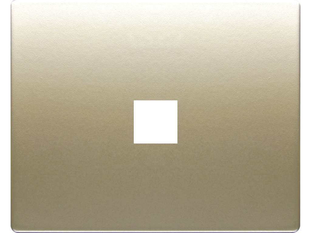 Mega, tapa para toma rca y video dorado malta