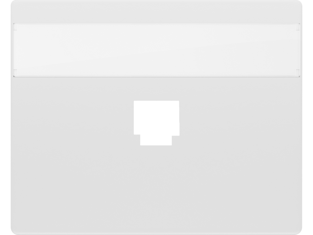 Mega, tapa con portaetiquetas para 1 conector rj blanco perla mabe