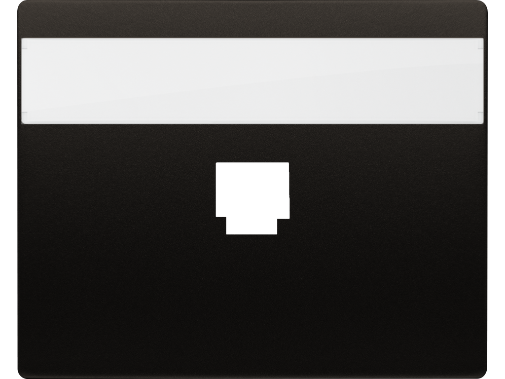 Mega, tapa con portaetiquetas para 1 conector rj marron samoa