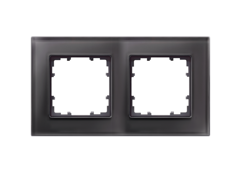 Miro, marco de cristal de 2 elementos, negro