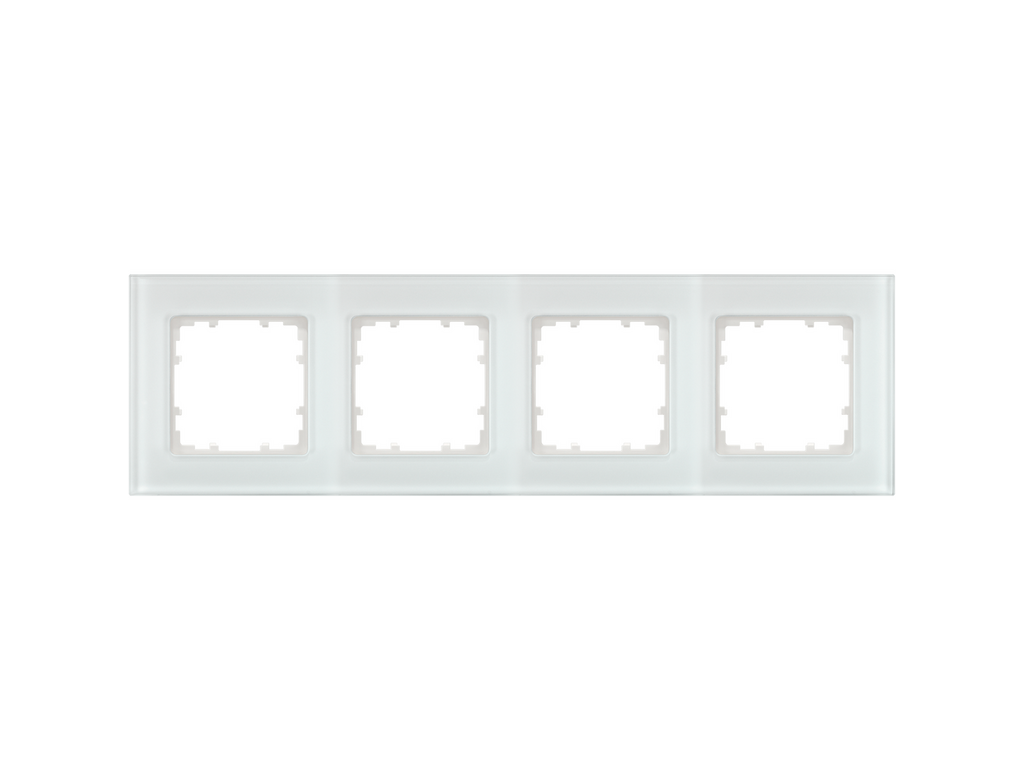 Miro, marco de cristal de 4 elementos, blanco