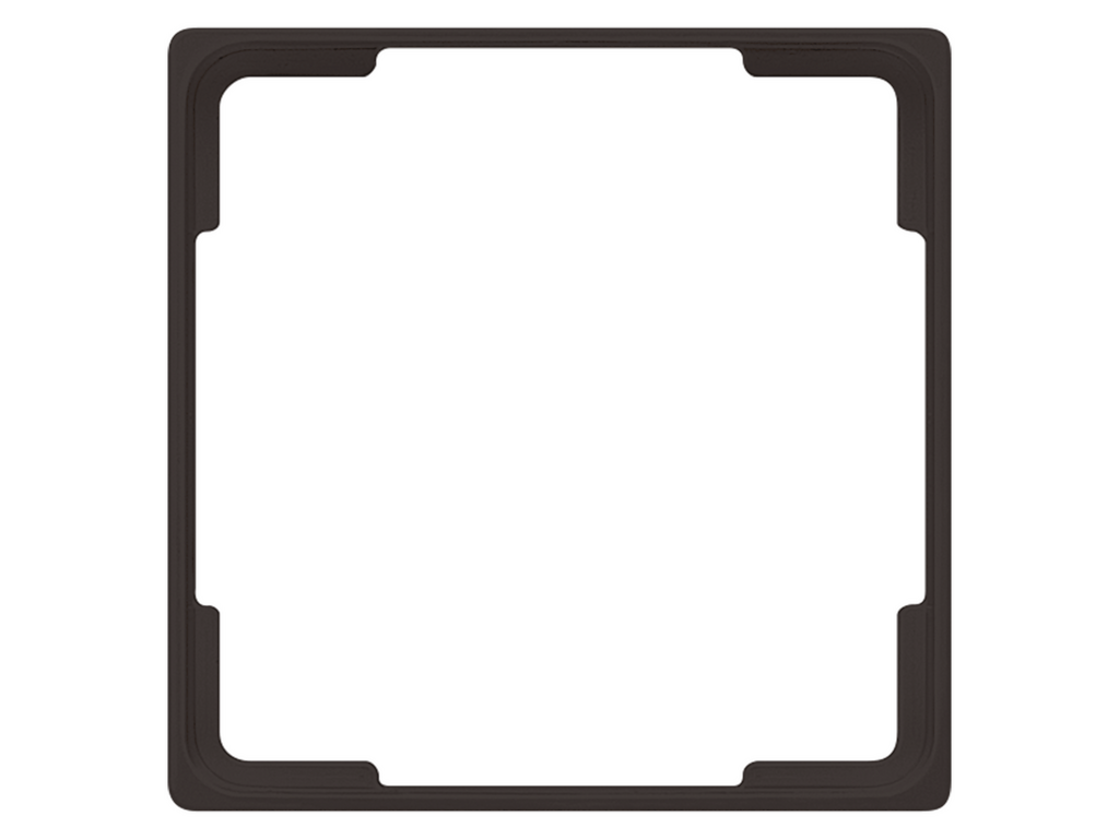 Style, marco intermedio de 1 elemento para mecanismos de 61×61 mm, chocolate
