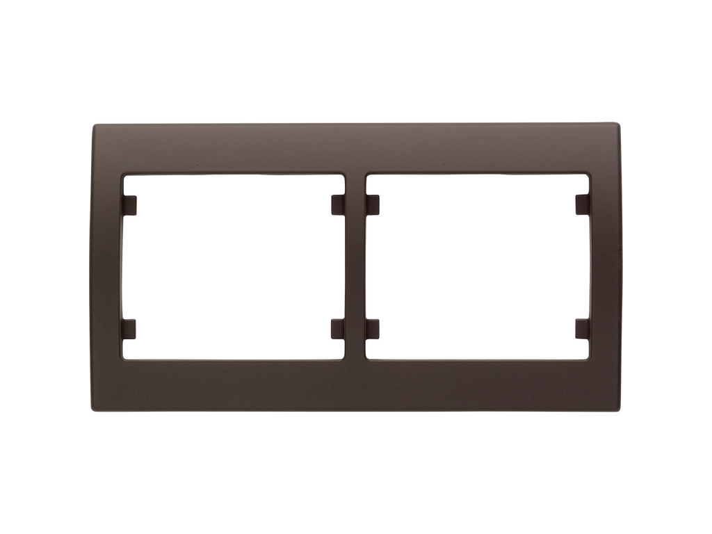 Iris, marco 2 elementos horizontal, chocolate