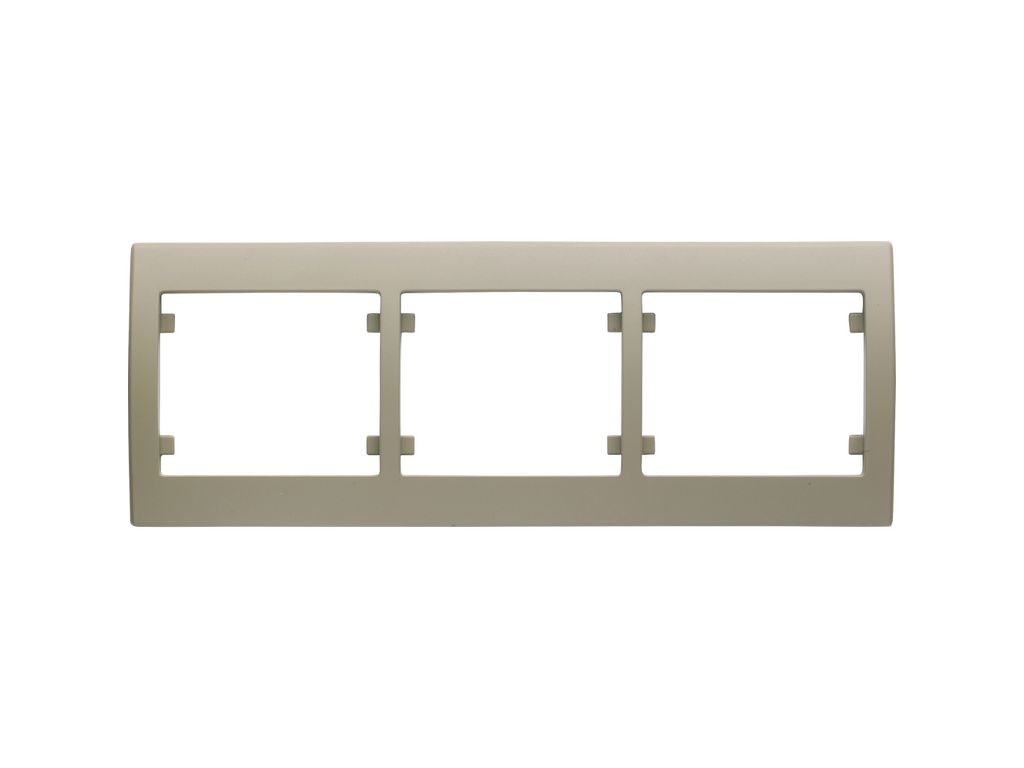 Iris, marco 3 elementos horizontal, beige cemento