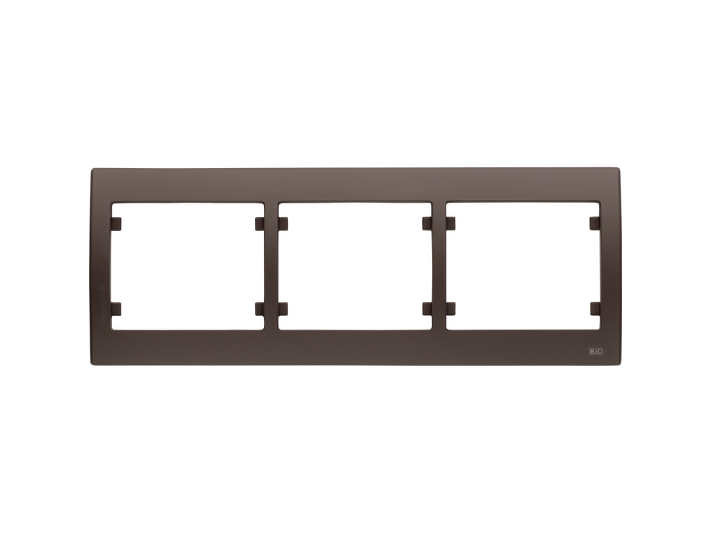 Iris, marco 3 elementos horizontal, chocolate