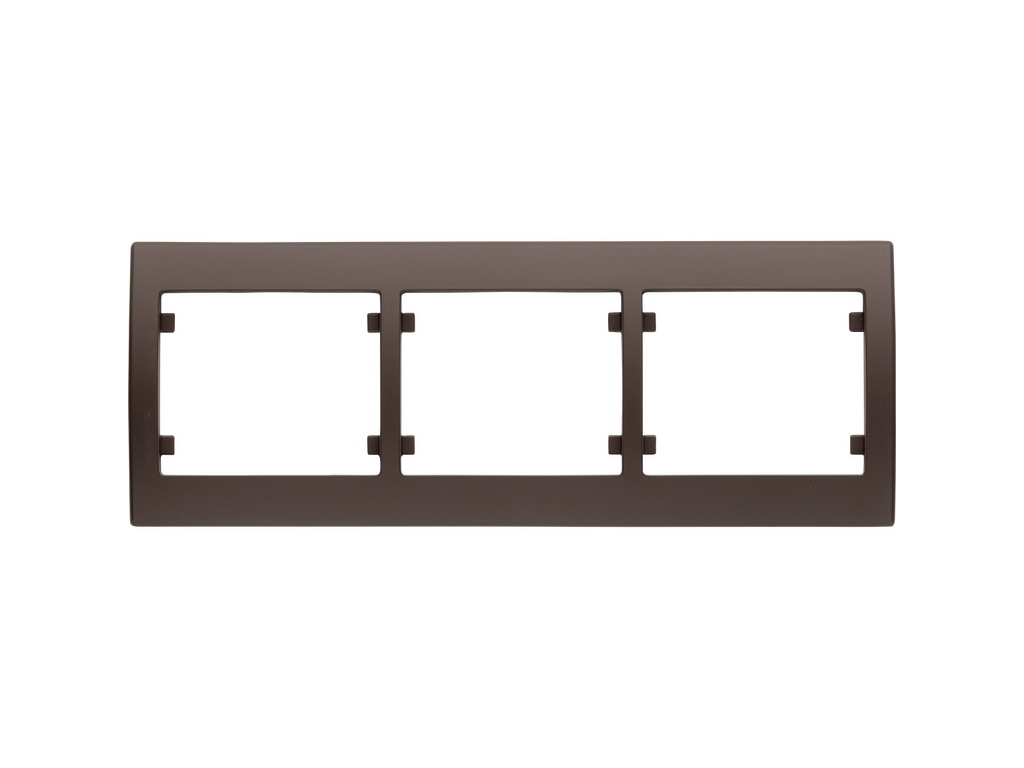Iris, marco 3 elementos horizontal, chocolate